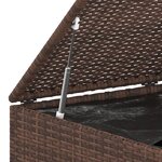 vidaXL Boîte à coussins de jardin Résine tressée 194x100x103 cm Marron
