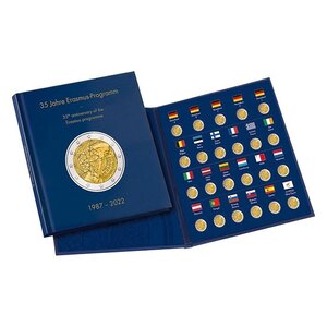 Classeur numismatique leuchtturm numis bleu pour pièces de monnaie