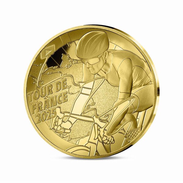Tour de France 2025 – Carte étape - Monnaie de 5€ 1/2g or
