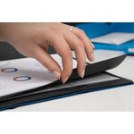 Trieur Agrafé Avec Élastiques Intérieur Noir 12 Compartiments - A4 - Bleu - X 10 - Exacompta