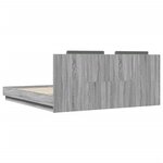 vidaXL Cadre de lit avec tête de lit sonoma gris 180x200 cm