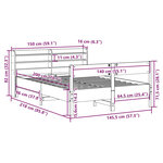 vidaXL Cadre de lit sans matelas cire marron 140x200cm bois pin massif