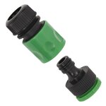 vidaXL Tuyau d'arrosage avec jeu de raccords vert 0 75" 20 m PVC