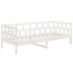 vidaXL Lit de jour blanc bois de pin massif 80x200 cm
