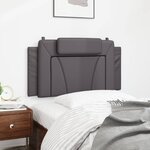 vidaXL Coussin de tête de lit gris 100 cm similicuir