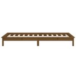 vidaXL Cadre de lit à LED marron miel 90x190 cm simple bois massif