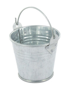 Seau en métal couleur zinc Ø 6 5 cm x H 6 2 cm