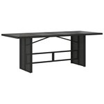 vidaXL Ensemble de bistro de jardin 9 Pièces coussins noir poly rotin