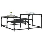 vidaXL Table basse noir 87 5x87 5x40 cm bois d'ingénierie