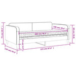 vidaXL Lit de jour avec matelas gris clair 100x200 cm tissu