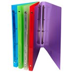 Classeur 4 Anneaux 15 Mm Polypropylène Crystal Colours - A4 - Couleurs Assorties - X 30 - Exacompta