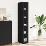 vidaXL Garde-robe noir 30x50x200 cm bois d'ingénierie