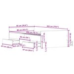 vidaXL Cadre de lit sans matelas chêne sonoma 90x200 cm