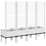 vidaXL Jardinière avec treillis blanc 160x40x142 cm PP