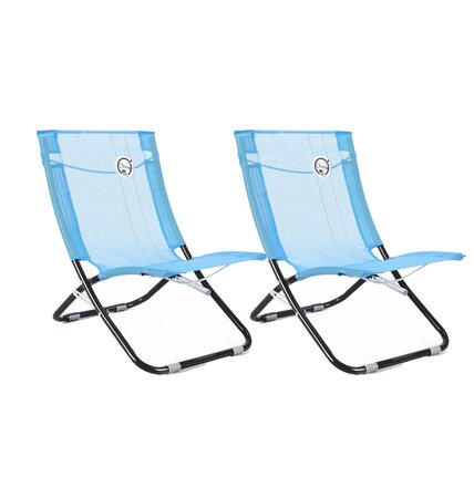 Lot de 2 chaises de plage pliables - O'Beach - Dimensions : 58 x 47 x 61 cm