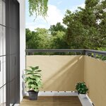 vidaXL Écran d'intimité de balcon crème 500x90 cm PVC