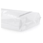 Sac plastique recyclé blanc pour bouteille avec soufflet à poignées découpées raja 15 x 44 5 x 8 cm (lot de 200)