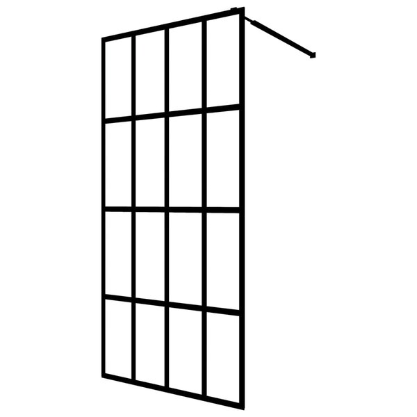 vidaXL Écran de douche Verre trempé transparent 100x195 cm