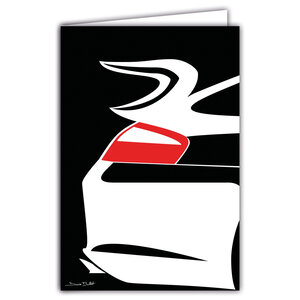 69-1112 Carte Voiture de Sport Luxe Automobile Lignes emblématiques Illustration Graphique Moderne Design épuré coloré Objet de Collection pour Passionné -Avec Enveloppe 12x17cm -Fabrication française