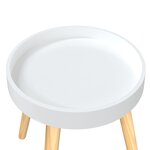 vidaXL Table d'appoint Blanc 38x38x40 cm Bois ingénierie et pin massif