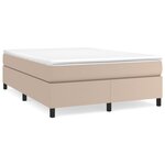 vidaXL Cadre de lit Cappuccino 140x200 cm Similicuir