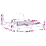 vidaXL Cadre de lit sans matelas gris clair 160x200 cm velours