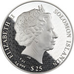 Monnaie en argent 25 dollars g 155.5 (5 oz) millésime 2024 lunar mother pearl dragon