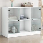 vidaXL Buffet blanc 101 5x37x75 5 cm bois d'ingénierie