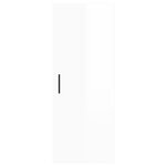 vidaXL Buffet haut Blanc brillant 34 5x34x180 cm Bois d'ingénierie