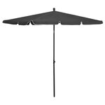 vidaXL Parasol de jardin avec mât 210x140 cm Anthracite