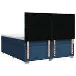 vidaXL Sommier à lattes de lit avec matelas Bleu 180x200 cm Tissu
