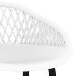 vidaXL Chaises de bar lot de 2 blanc
