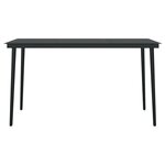 vidaXL Ensemble à manger de jardin 5 Pièces Noir Rotin PVC
