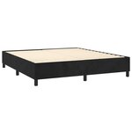 vidaXL Sommier à lattes de lit et matelas Noir 200x200 cm Velours