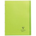 Cahier KOVERBOOK piqûre 96 pages seyès 90 g  couverture pp avec protège-cahier rabat vert  21 x 29 7 cm CLAIREFONTAINE