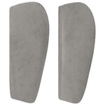 vidaXL Tête de lit avec oreilles Gris clair 203x23x78/88 cm Velours