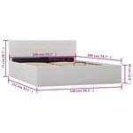 vidaXL Cadre de lit avec rangement hydraulique 140x200 cm similicuir