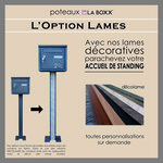 "LE GRIS"  poteau universel pour boîte aux lettres. Glissières pour lames décoratives Décolame