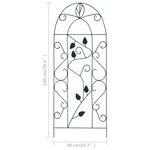 vidaXL Supports pour plantes grimpantes 3 Pièces Noir 40x100 cm Fer