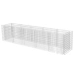 vidaXL Lit surélevé à gabion Acier galvanisé 450x90x100 cm