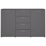 vidaXL Buffet Gris 120x35 5x75 cm Bois d'ingénierie