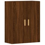 vidaXL Armoires murales 2 Pièces chêne marron bois d'ingénierie