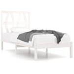vidaXL Cadre de lit Blanc Bois de pin massif 90x190 cm Simple