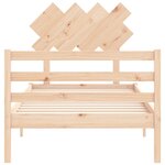 vidaXL Cadre de lit et tête de lit 100x200 cm bois massif