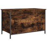 vidaXL Banc de rangement chêne fumé 80x42 5x50 cm bois d'ingénierie