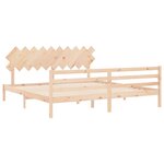 vidaXL Cadre de lit avec tête de lit 200x200 cm bois massif