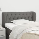 vidaXL Tête de lit avec oreilles Gris foncé 93x23x78/88 cm Tissu
