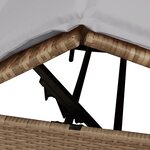vidaXL Transat double Ensemble de 2 Beige et gris clair Poly Rattan