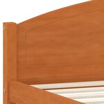 vidaXL Cadre de lit Marron miel Bois de pin massif 140x200 cm