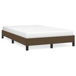 vidaXL Cadre de lit marron foncé 120x190 cm tissu